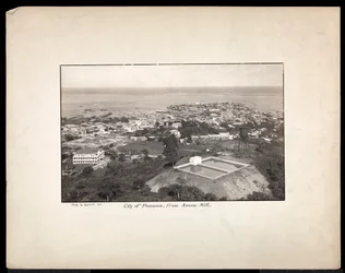 Luftaufnahme von Panama-Stadt, 1912 oder 1913